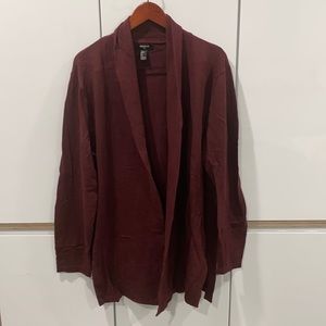 Men’s long cardigan in burgundy size LARGE